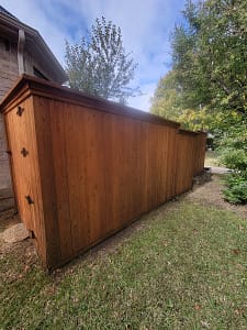 Image of fence staining by Bear Creek Painting
