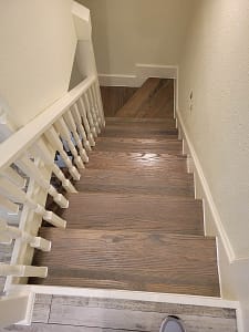 Image of staircase remodel and painting services by Bear Creek Painting