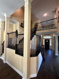Photo of staircase painted by Bear Creek Painting 